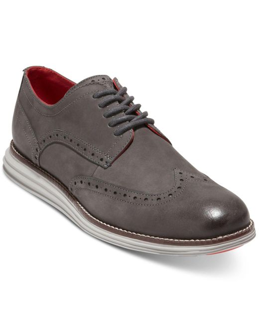 Cole Haan Gray Øriginalgrand Wingtip Oxford Shoes for men