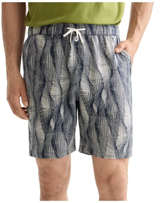 Scotch & Soda Gray Relaxed Fit Marble Print 7.5" Bermuda Shorts for men