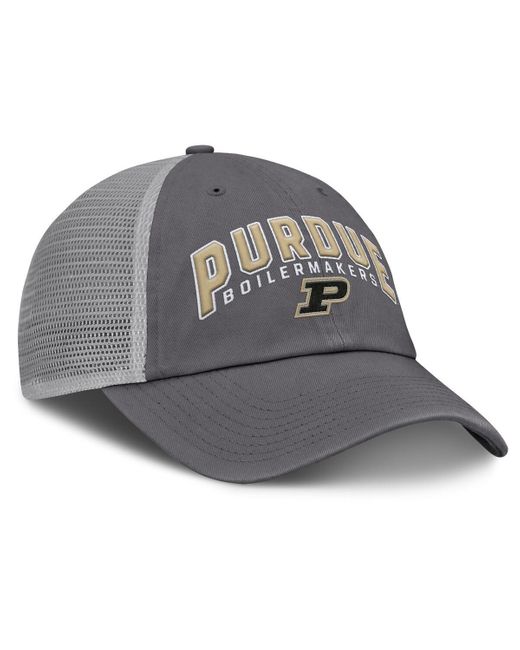 Fanatics Gray Purdue Boilermakers Ionic Trucker Adjustable Hat for men