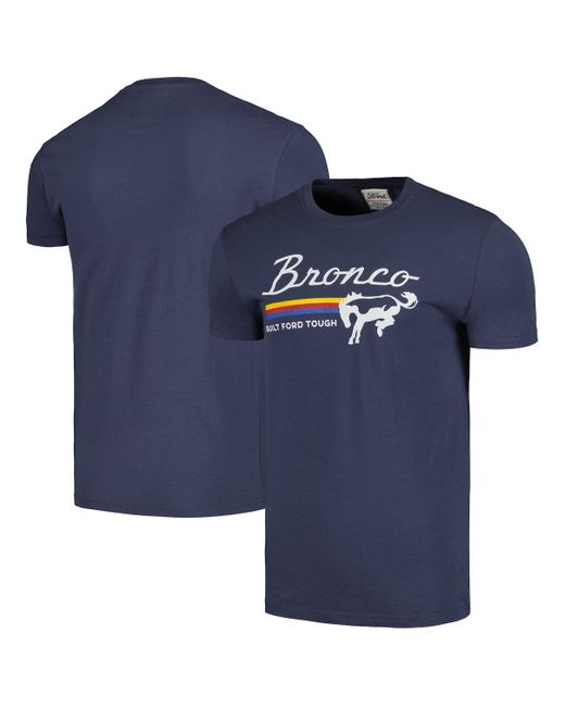 American Needle Blue Distressed Bronco Brass Tacks T-shirt for men