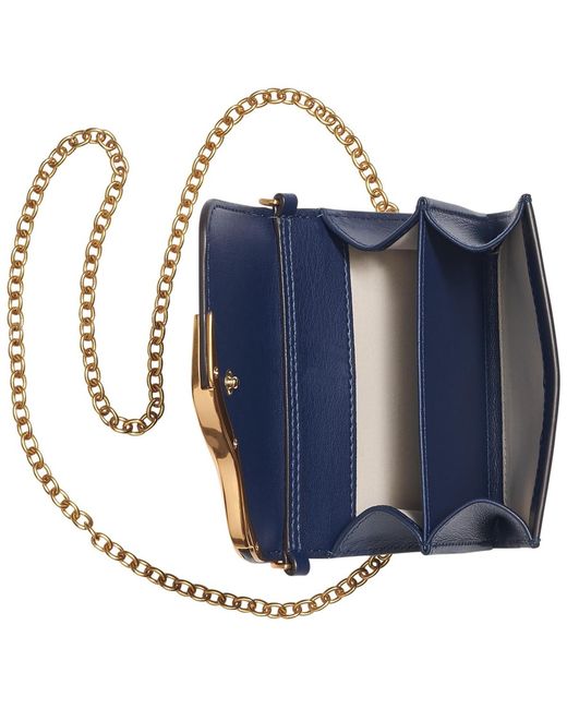 Donna Karan Blue Malverne String Wallet