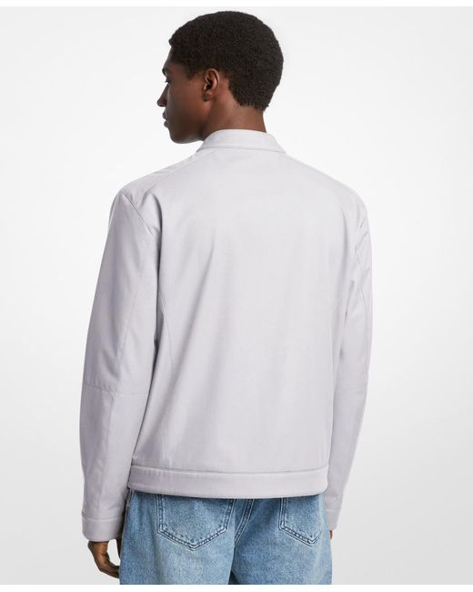 Michael Kors White Racer Jacket for men