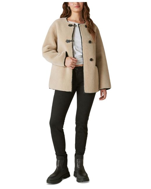 Lucky Brand Natural Faux-shearling toggle Jacket