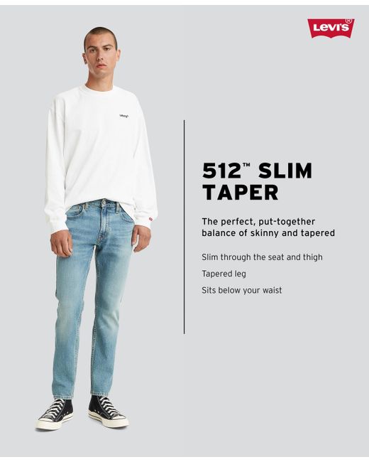 Levi's Blue 512 Flex Slim Taper Fit Jeans for men