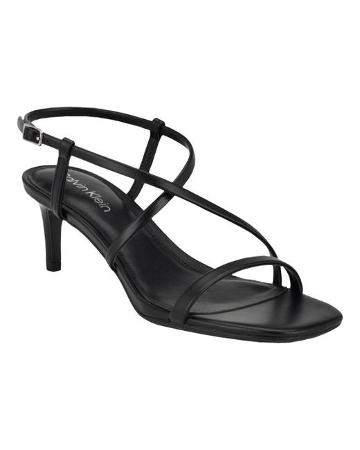 Calvin Klein Black Ishaya Strappy Stiletto Dress Sandals