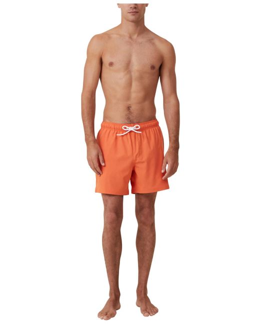 Cotton On Orange Stretch Swim Short for men