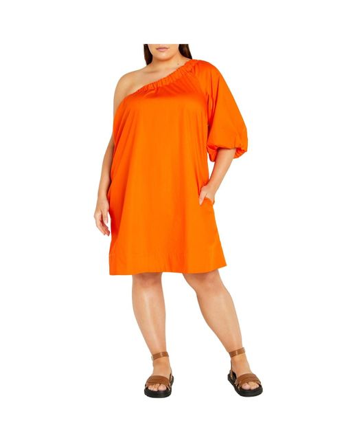 City Chic Orange Jemma Dress