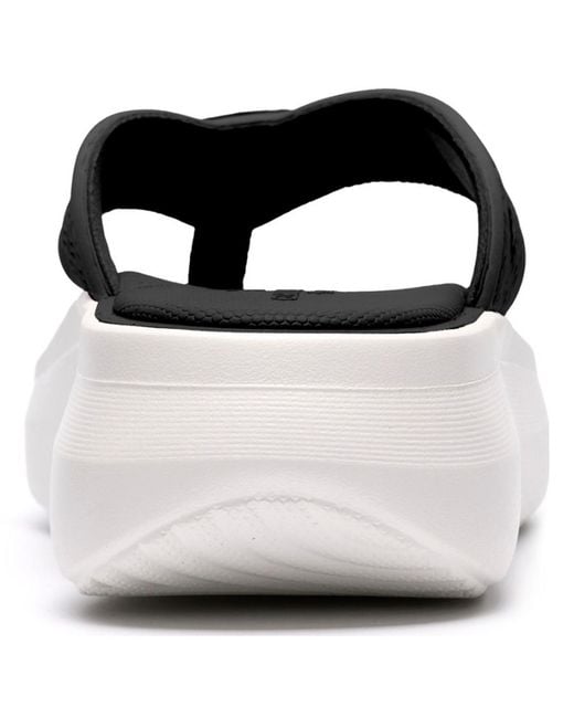 Clarks White Solevana Post Round Toe Sandals