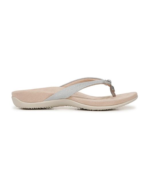 Vionic White Bella Thong Sandals