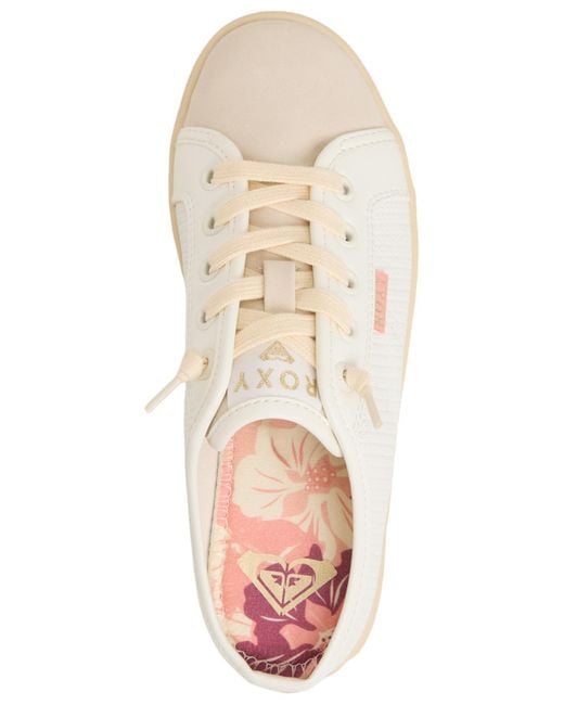 Roxy White Sunny Stroll Lace Up Sport Sneakers
