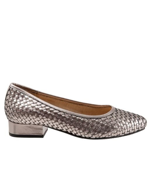 Trotters Metallic Jade Flat