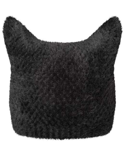 Kangol Black Faux Fur Pointed Beanie