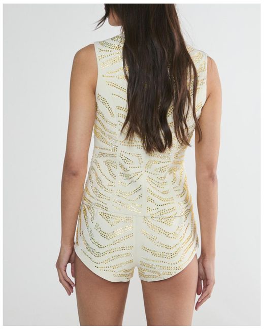 Nasty Gal Green Zebra Tailored Hotpants