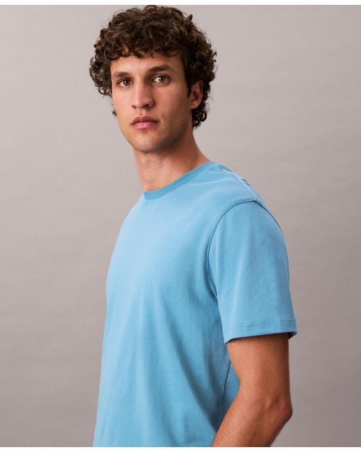 Calvin Klein Blue Short Sleeve Supima Cotton Interlock T-shirt for men