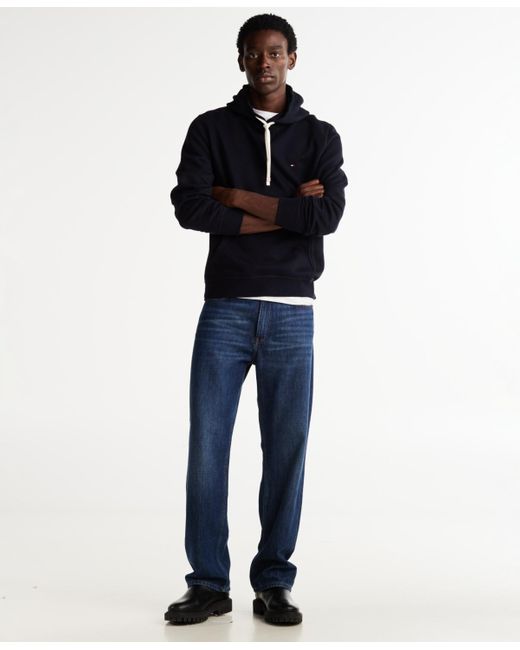 Tommy Hilfiger Blue Essential Fleece Hoodie for men