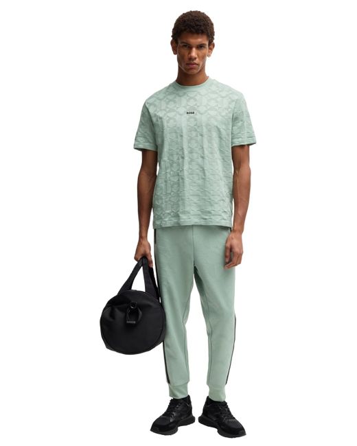 Boss Green Boss By Jacquard-woven Relaxed-fit Tracksuit Bottoms for men