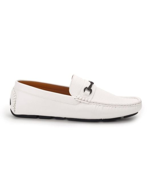 Aston Marc White Bit Driving Shoes for men