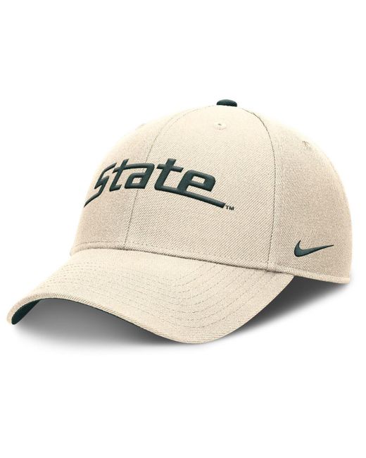 Nike White Michigan State Spartans Primetime Rise Adjustable Hat for men
