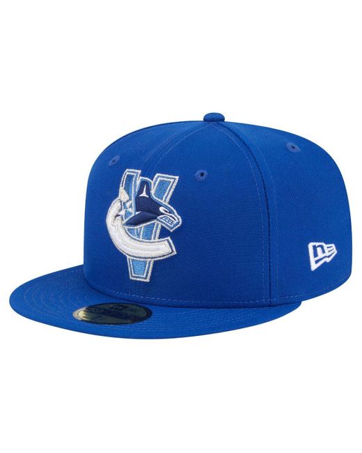 KTZ Blue Vancouver Canucks Deceptor 59fifty Fitted Hat for men
