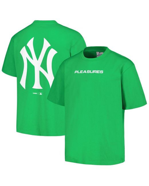 Pleasures Green New York Yankees Ballpark T-shirt for men