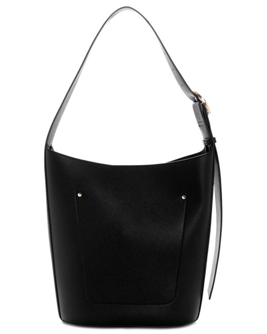 Guess Black Meridian Ii Medium Bucket Bag