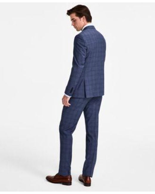 Calvin Klein Blue Slim Fit Wool Blend Suit Separates for men