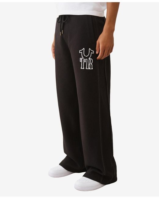 True Religion Black Loose-fit Pull-on Sweatpants for men
