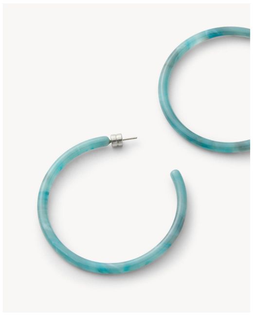 Machete Blue Large Hoops