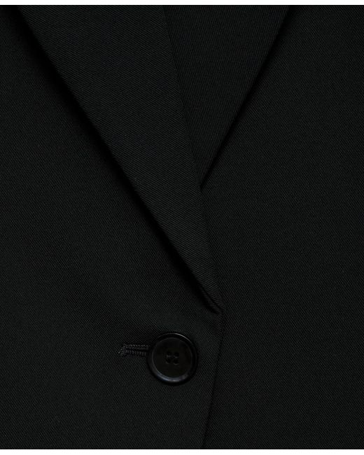 Mango Black Flap Pockets Suit Blazer