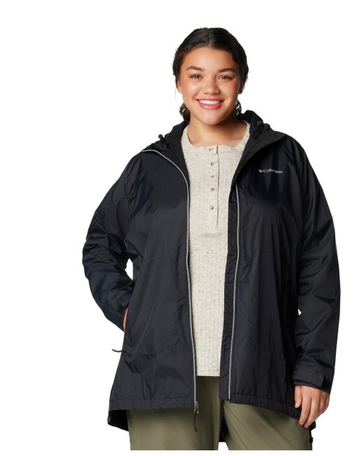 Columbia Black Plus Size Switchback Lined Long Zipper Jacket