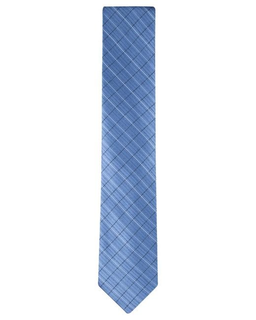 Calvin Klein Blue Etched Windowpane Tie for men