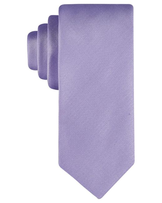 Calvin Klein Purple Silver-spun Solid Tie for men