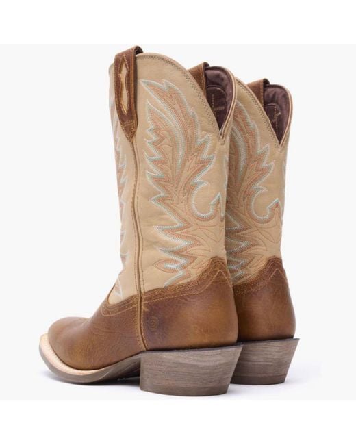 Stivali Western Durango Rebel PRO Uomo: Pelle Pieno Fiore Con Sistema Comfort A 7 Strati (Coffee/Bone) - 4