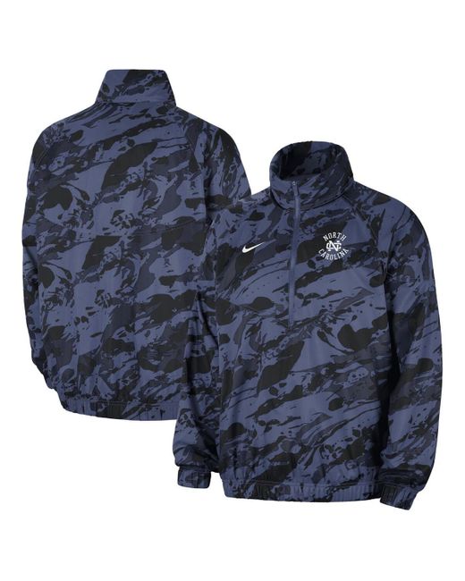 Nike Blue North Carolina Tar Heels Anorak Half-zip Jacket for men