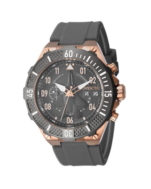 INVICTA WATCH Black 39895 Aviator Quartz Multifunction Grey Dial Watch for men