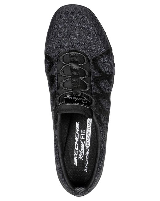 Skechers Black Relaxed Fit Breathe Easy Infi-knity Slip-on Walking Wide-width Sneakers From Finish Line