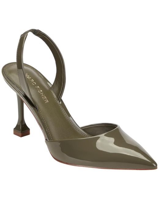 Marc Fisher Metallic Hadya Pointy Toe Stiletto Slingback Pumps