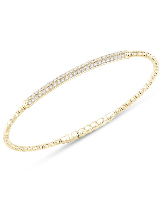 Macy's White Diamond Double Row Pave Flexible Bangle Bracelet (1/2 Ct. T.w.