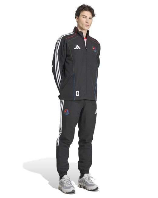 Adidas Black Host Track Top Zip Front Jacket for men