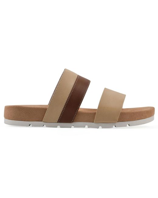 White Mountain Brown Tammy Slide Slip-on Sandals