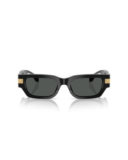 Versace Black Rectangle Sunglasses for men