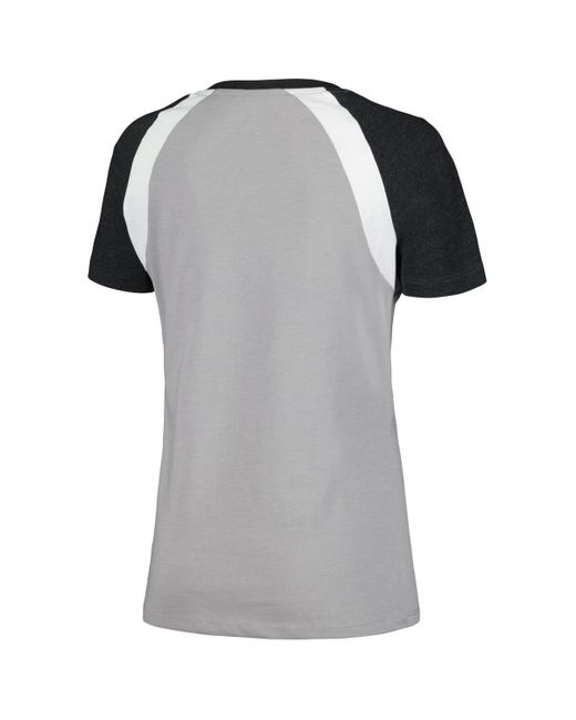 KTZ Gray Chicago White Sox Heathered Raglan V-neck T-shirt