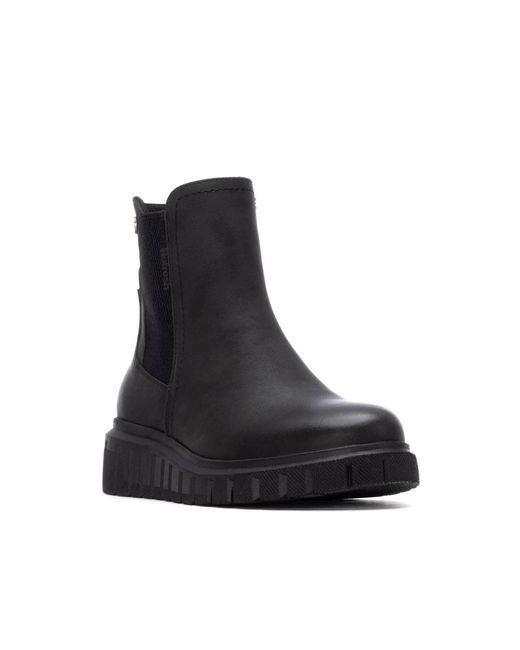 Xti Black Casual Chelsea Booties Synthetic Upper
