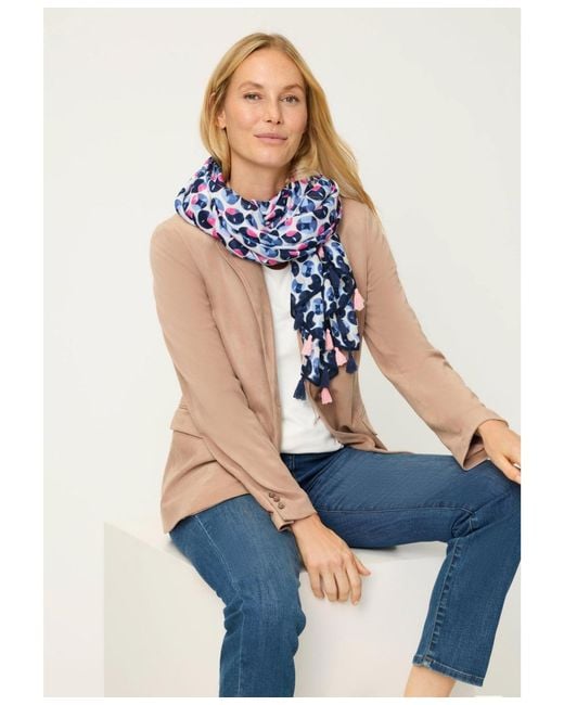 Olsen Blue Dotted Scarf
