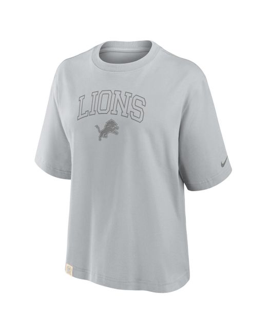 Nike Gray Detroit Lions Glory Arch Boxy T-shirt