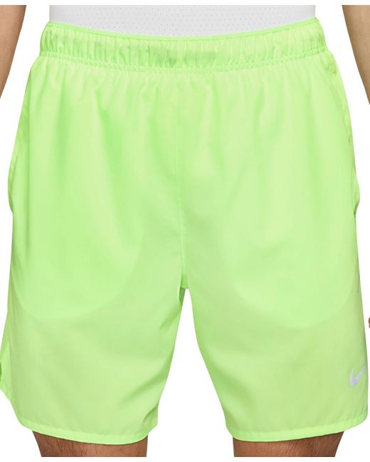Nike Green Challenger Dri-fit Brief-lined 7" Running Shorts for men