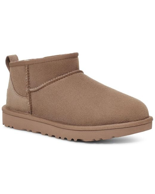Ugg Brown Classic Ultra Mini Booties