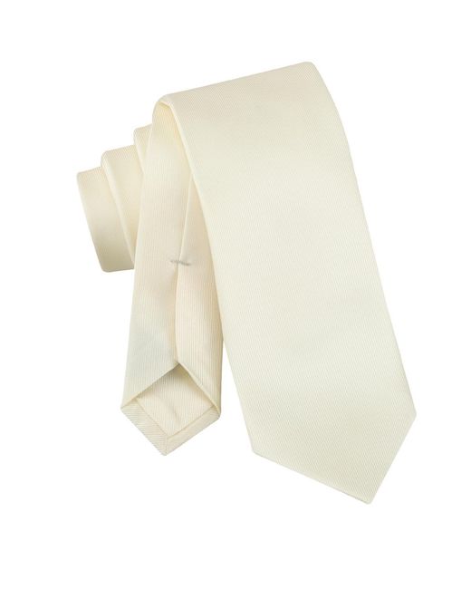 Calvin Klein White Unison Solid Tie for men
