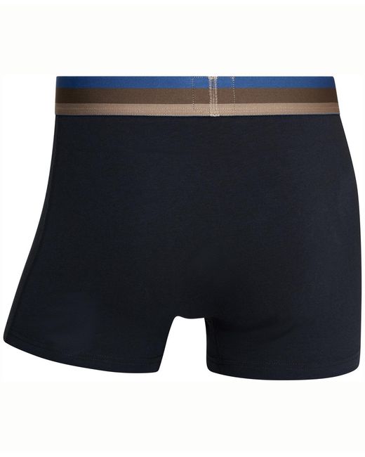 Cr7 Blue Cotton Blend Trunks for men