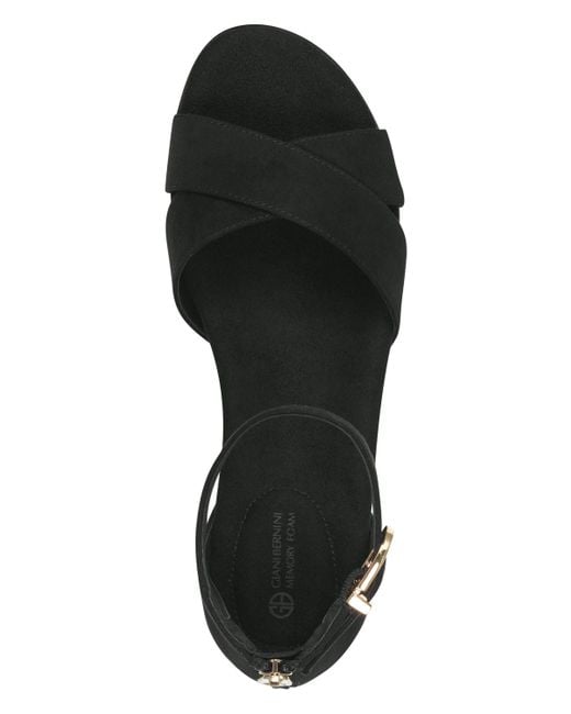 Giani Bernini Brown Eviee Memory Foam Wedge Sandals